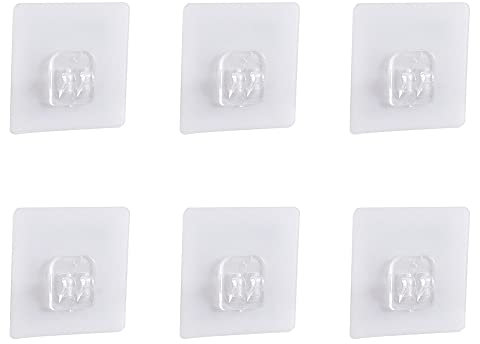 QINMANSHENG 6 Pcs Adhesive Sticker Hooks Adhesive Shower Shelf Bathroom Accessories for Shower Caddy Basket Bathroom Shelf