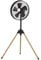 PUR LINE | Ventilador de Pie Trípode Vintage con Oscilación Automática – 3 Velocidades, Altura Ajustable, 5 Aspas Metálicas y Diseño Exclusivo en Acabado Madera