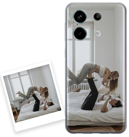 P Pevita Redmi Note 13 Pro 5G Hülle personalisiert mit Foto. Handyhülle aus Silikon selbst gestalten Redmi Note 13 Pro 5G. Geschenke personalisiert für Frauen, Valentinstag, Weihnachten