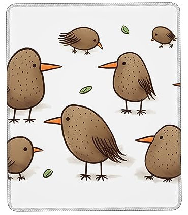 Kiwi Niedliches Mauspad, personalisierbar, Gaming-Mauspad mit rutschfester Gummiunterseite, wasserdicht, Laptop-Mauspad, Schreibtischunterlage für Büro und Zuhause