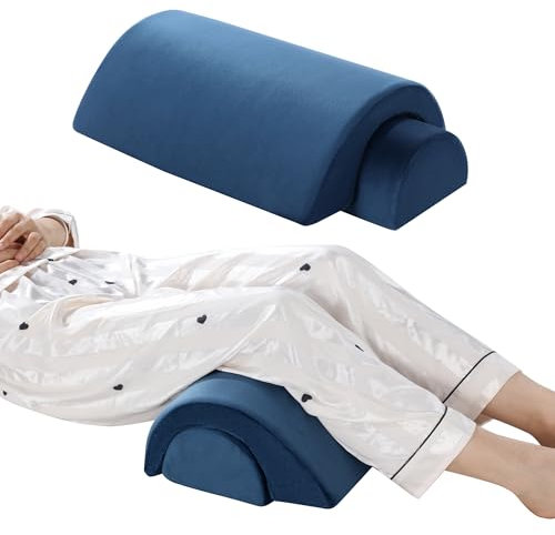 ROYALAY Halbmond-Kniekissen für Beine, Knie, unteren Rücken und Kopf, verstellbar, halbrollig, rund, Lendenwirbelstützkissen zum Schlafen im Bett, Gesundheit, großes Halbmondkissen zur