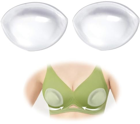 Silikon Einlagen BH für A/B Cups, Weiche Brust Enhancer BH Pads Einsätze für gleichmäßige und Heben Sie Ihre Brüste Wasserdichte Bikini Pads Wiederverwendbare BH Einsätze für Frauen und Mädchen