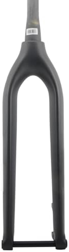 MTB Fork Carbon Fiber Mountain Bike Fork 26/27.5/29 Rigid Fork Lightweight 1-1/2'' Tapered Tube Threadless Disc Brake Front Fork Thru Axle 15x100mm (Color : Matte, Size : UD)
