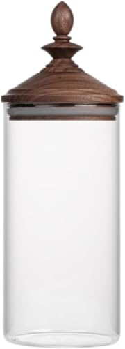 Klarglas-Kaffeebohnenglas, Deckel mit hoher Borosilikatversiegelung, Küchengewürzglas, Kaffeebohnen-Nuss-Kaffeepulver, loser Tee, 800 ml, 25 cm hoch