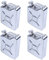Echwave 4X Mini Edelstahl 5 Unzen Flachmann Schnaps Whisky Alkohol Brenngas Benzinkanister