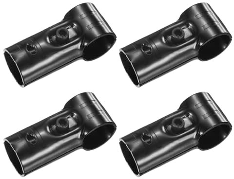 M METERXITY 4-Pack Structural Pipe Connector, T Clamps Steel Pipe Connector for OD 1.1 or 28MM Pipe, Conduit Connectors with Screws