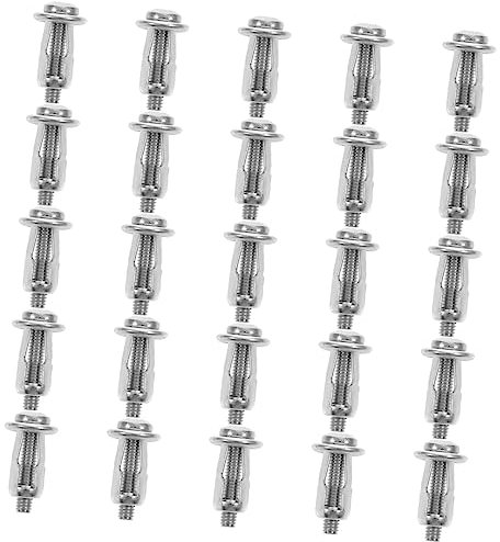 JECOMPRIS 2 Sätze Käfigmuttern Und Schrauben Dachrinnenclips Jack Hohlraum Dübel Tuerbeschlaege Werkzeug Für Mutternhalter Buchsenmuttern Mit Schrauben Kohlenstoffstahl Verzinkt 25 Stück * 2