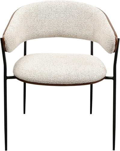Kare Design Esszimmerstuhl Cindy, Beige, 46 cm Sitzhöhe, Polsterstuhl, mit Armlehen, Rückenlehne, Wohnzimmer, 77x62x57 cm (H/B/T)