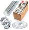 Set di barre filettate M10 x 1000 mm con dadi e rondelle, barra filettata DIN 976 classe 4.8, zincate, dadi esagonali DIN 934, dischi per carrozzeria DIN 9021, set di fissaggio per costruzione e