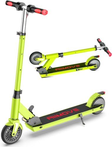 E-RIDES 150W Elektroroller Kinder 6-16 Jahre mit LCD-Display, Faltbarer E Scooter Kinder 18 km/h&15 km Langstrecke, 3 Einstellbare Geschwindigkeiten & Höhen,Elektro Scooter Teenager Geschenk (Grün)