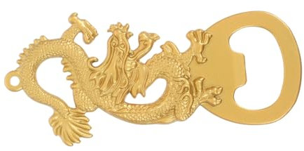 iplusmile Brass Beer Opener Dragon Design Multi-Functional Keychain Accessory Retro Vintage Bottle Opener Tool
