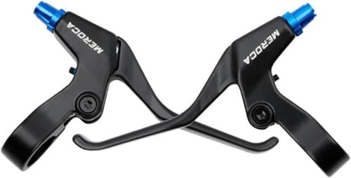 Generisch Bremsgriff-Paar,Universal Fahrrad Bremsen Set, Ultraleichte CNC-Rennrad-Faltrad-BMX-Bremshebel, Aluminiumlegierung,Vordere und Hintere MTB Bremse, One Size (Blau)