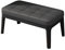Moderne rechteckige Ottoman-Bank, gepolsterter Leder-Fußhocker mit Holzbeinen für Eingangsbereich, Esszimmer, Schlafzimmer und Wohnzimmer, stilvoller dunkelgrauer Schuhhocker (72 cm)