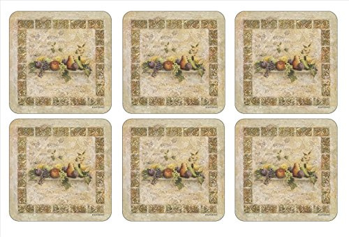 Pimpernel Untersetzer, toskanisches Paletten-Design, 6 Stück
