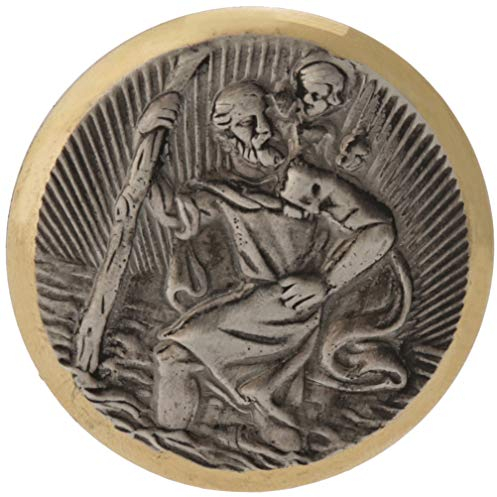 Cartrend 60152 St. Christophorus Plakette, feinversilbert mit Filigran-Diamantschliff, silber