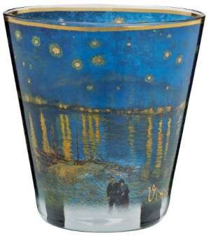 Windlicht Nacht über der Rhone aus Glas [ 2er Set]