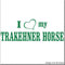 cartattoo4you® AI-01987 | I Love (als Herz) My TRAKEHNER Horse | Autoaufkleber Aufkleber Farbe grün, glänzend 20 x 7 cm, Waschstrassenfest, Motiv Copyright by dh-Folien