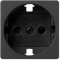 Simon -2700041-038 27 Play, tapa para la base de enchufe schuko con dispositivo de seguridad grafito