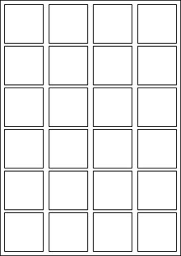 MADE IN GERMANY 240 Etiketten selbstklebend 45 x 45 mm weiß für QR-Coe auf Bogen A4 (10 Bögen x 24 Etik.) CS Label – Universaletiketten zum Beschriften und Bedrucken