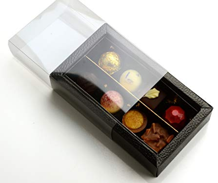 Trüffelverpackung für 8 Trüffel, nero