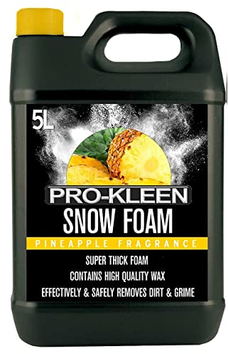 Pro-Kleen Snow Foam – pH Neutral,Super Thick and Non-Caustic – Extremely Powerful & Easy To Use (Pineapple Fragrance, 5L)