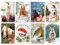 HRB Weihnachtskarten, 100 Stück mit Umschlag (Serie 1), Grußkarten für Weihnachten versehen mit Goldfolie, Postkartenformat von 11,5 x 17,5 cm, jede Karte ist einzeln eingeschweißt