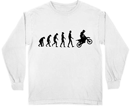 lepni.me Maglietta Bambino Evoluzione del Motocross Equipaggiamento per Moto da Bicicletta Sporca Abbigliamento da Corsa (14-15 Anni Bianco Nero)