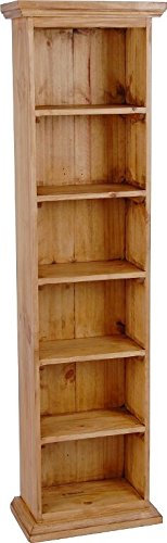 MiaMöbel DVD-Regal Mexico Möbel 39x144x22 cm Landhausstil Massivholz Pinie Honig
