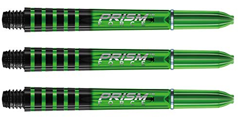 WINMAU Prism Force Grün Medium Polycarbonate Dart Stems - 1 Sätze pro Packung (3 Schäfte insgesamt)