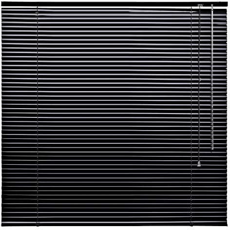 Alu Jalousie Aluminium Jalousette Klemmfix ohne Bohren Tür Fenster Rollo Lamellen Vorhang 10 Farben Breite 50 cm bis 240 cm Länge 130 cm 160 cm 220 cm Metall Klemmträger (180 x 160 cm Schwarz)