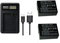 FUGASUN 2 pcs 1800 mAh PAN DMW-BLC12 Batterie avec LCD Chargeur de Batterie Unique pour Panasonic Lumix FZ1000, FZ200, FZ300, G5, G6, G7, GH2, DMC-GX8 (2 pcs Battery with Charger)