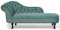 Beliani Retro Chaiselongue Samtstoff linksseitig mintgrün Nimes