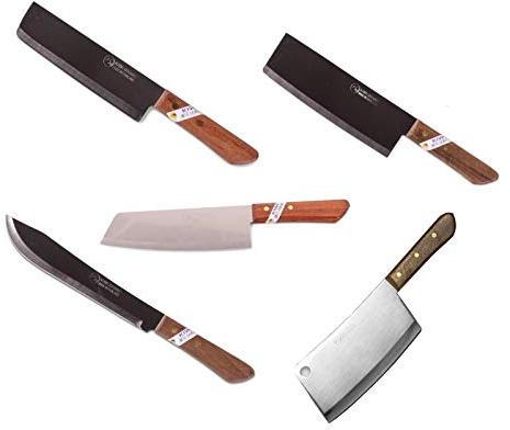 Pamai Pai® 5 teiliges Messer Set Nr. 2 Kiwi Thailand Kochmesser