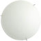 ONLI Lámpara de techo de cristal blanco satinado con ganchos cromados. Diámetro 40 cm, mediano
