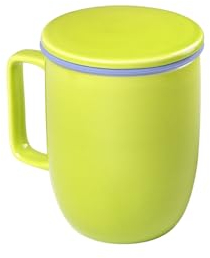 TEA SHOP - Taza de Té o Infusiones con filtro, infusor y tapa - Mug Harmony Green - Fabricada en Porcelana con diseño exclusivo y original