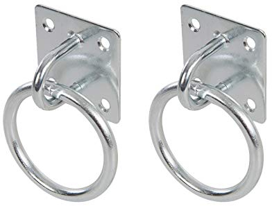 Dapetz® 2X Strong Branded Galvanised Steel Ring Eye Plate Chain Rope Tie Down Loop Metal