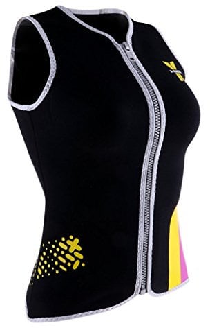 Women's Wetsuits Vest Premium Neoprene 3mm Sleeveless Front Zipper Jacket Top for Scuba Diving Surfing Swim Snorkel Suit Black XS