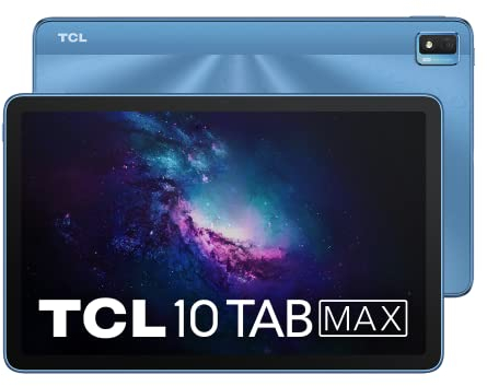 TCL 10 TAB MAX WIFI - Tablette Tactile 64Go+4Go - Smart Pad Écran 10,4FHD - Processeur Octa-Core, OS Android 10 - Caméra Arrière 13MP et Avant 8MP - Batterie 8000mAh - Avec Accessoires - Frost Blue