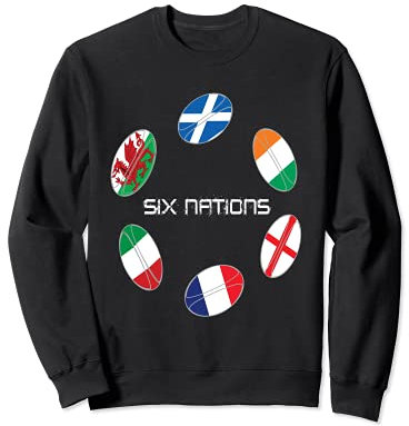 Rugby Sechs Nationen T-Shirt Sweatshirt