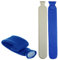 Cepewa Schlauchwärmflasche 2 Liter blau, Flexible Tube, Polyester/Gummi, 73 cm lang, für Nacken und Schulter