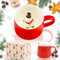 Tasse à café 3D bonhomme de neige de Noël, tasses rouges mignonnes tasses de Noël tasses à café expresso, cadeaux de Noël, cadeaux d'anniversaire en porcelaine, vaisselle de Noël pour enfants, filles,