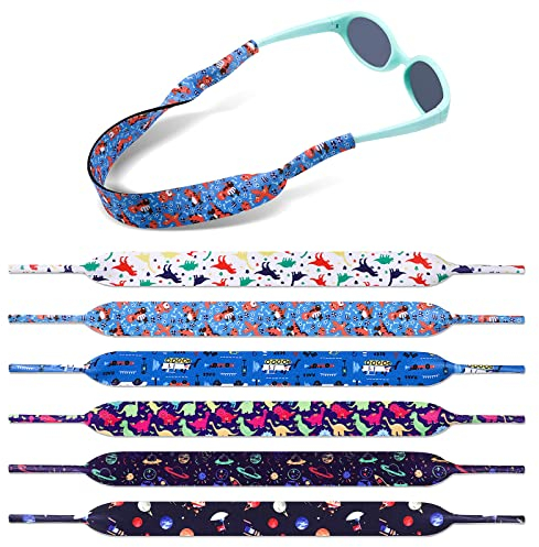 6 Stück Kinder Brillenband schwimmfähig,Neoprene Schwimmende Brillenbänder,Sonnenbrillen Band Brillen Kordel Halter für Schwimmsport, Sonnenbrillen Lesebrillen und Brillenbefestigungsbänder