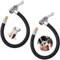 NOCHME Reifenfüller Schlauch 2er 24cm Ersatz Inflator Pumpe Schlauchadapter Luftaufblaswerkzeug Flexibler Gummi Autoventil Hebelstecker Ventilverlängerung Für Kompressor Motorrad Auto LKW