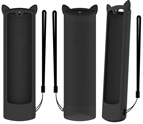 N+B Fernbedienungsabdeckung Schutzhülle für Amazon Alexa-Sprachfernbedienung (3. Generation) Fire 4K-Fernseher, Silikon-Anti-Rutsch-Schutzfolie für die Fernbedienung (schwarz)