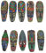 Set mit 10 handgeschnitzten hölzernen Tribal-Wandmasken – jeweils 30,5 cm hoch – lebendige Sammlung von Kunsthandwerkern für einzigartige Wohnkultur