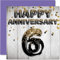 Awesome Iron Anniversary Card for Husband Boyfriend Wife Girlfriend - Black Gold Glitter Balloons - Happy 6th Anniversary Cards from Family, 145mm Greeting Cards for Anniversaries