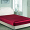 Seidiges Satin-Spannbetttuch, klassisch, luxuriös, seidig weich, einfarbig (Burgunderrot, Super-Kingsize-Bett (180 x 200 + 30))