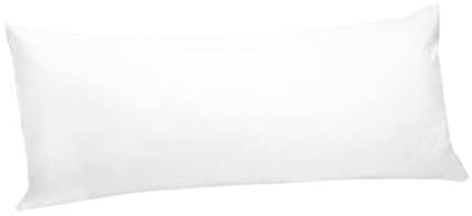 AIMANE® Long Bolster Pillowcase Cover - Body Pillow Neck Support - Orthopaedic Bolster Pillowcase Cover Nursing Pregnancy Support Long Pillowcases (King 5FT, White)