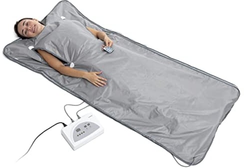 InnovaGoods® Manta Electrica, Manta Electrica Sauna de Calor Infrarrojo, Manta termica Apta para Todo el Cuerpo, Manta Sauna de Calor infrarrojo Potencia la eliminación de Grasas y toxinas.