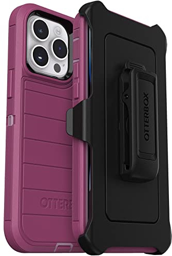 OtterBox Defender Series Screenless Edition Case for iPhone 14 Pro Max (Only) - Holster Clip Included - Microbial Defense Protection - Non-Retail Packaging - Morning Sky (Pink)
